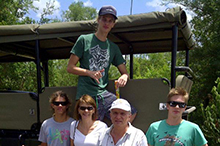 Family on safari in South Africa to Kruger National Park